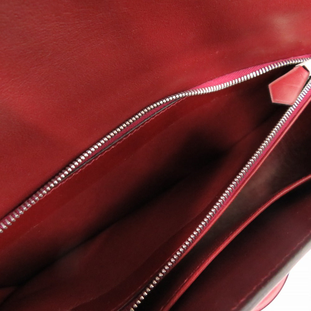 HERMES Shoulder Bag Box scarf Red Martine Women Used