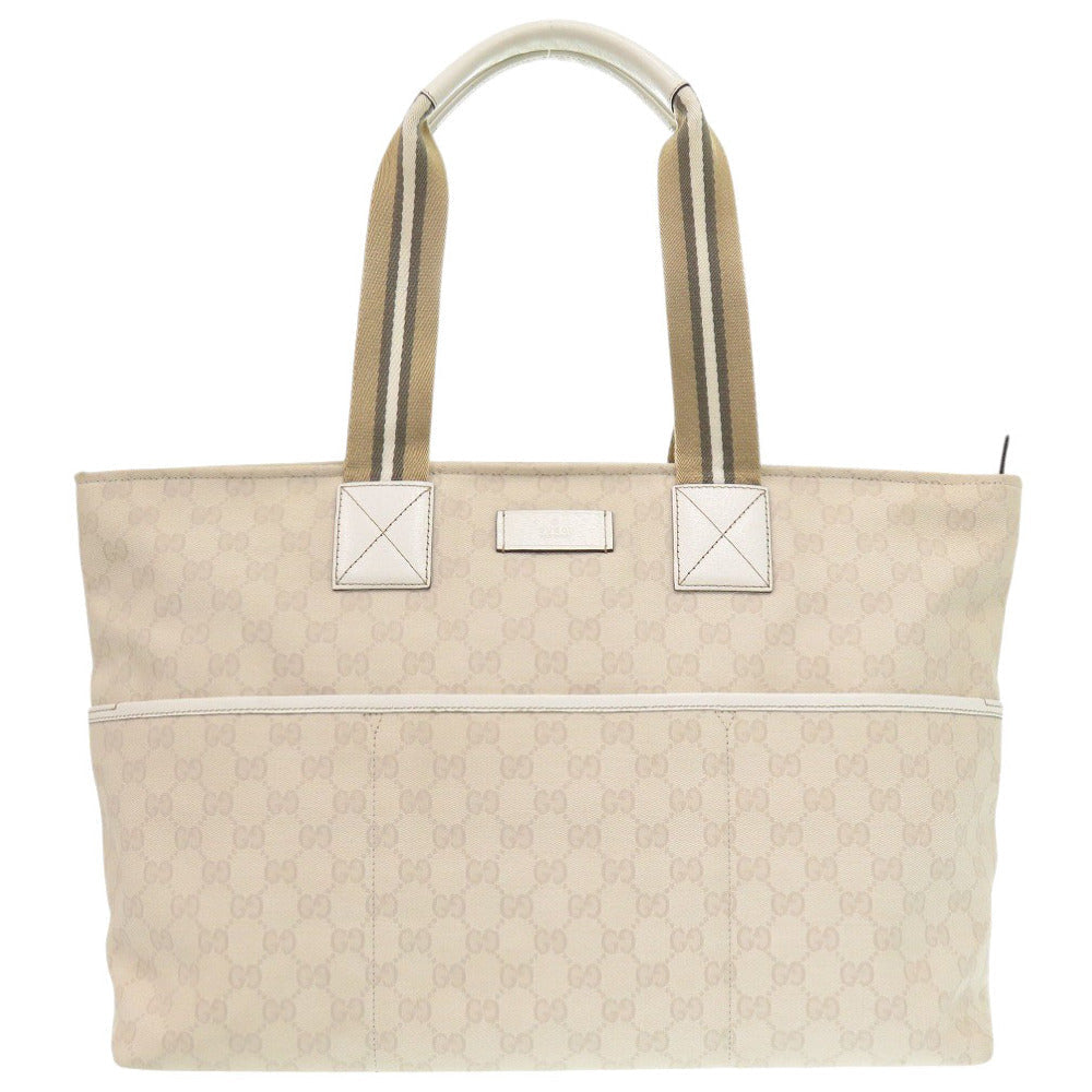 GUCCI Tote Bag 155524 GG canvas Ivory Sherry line