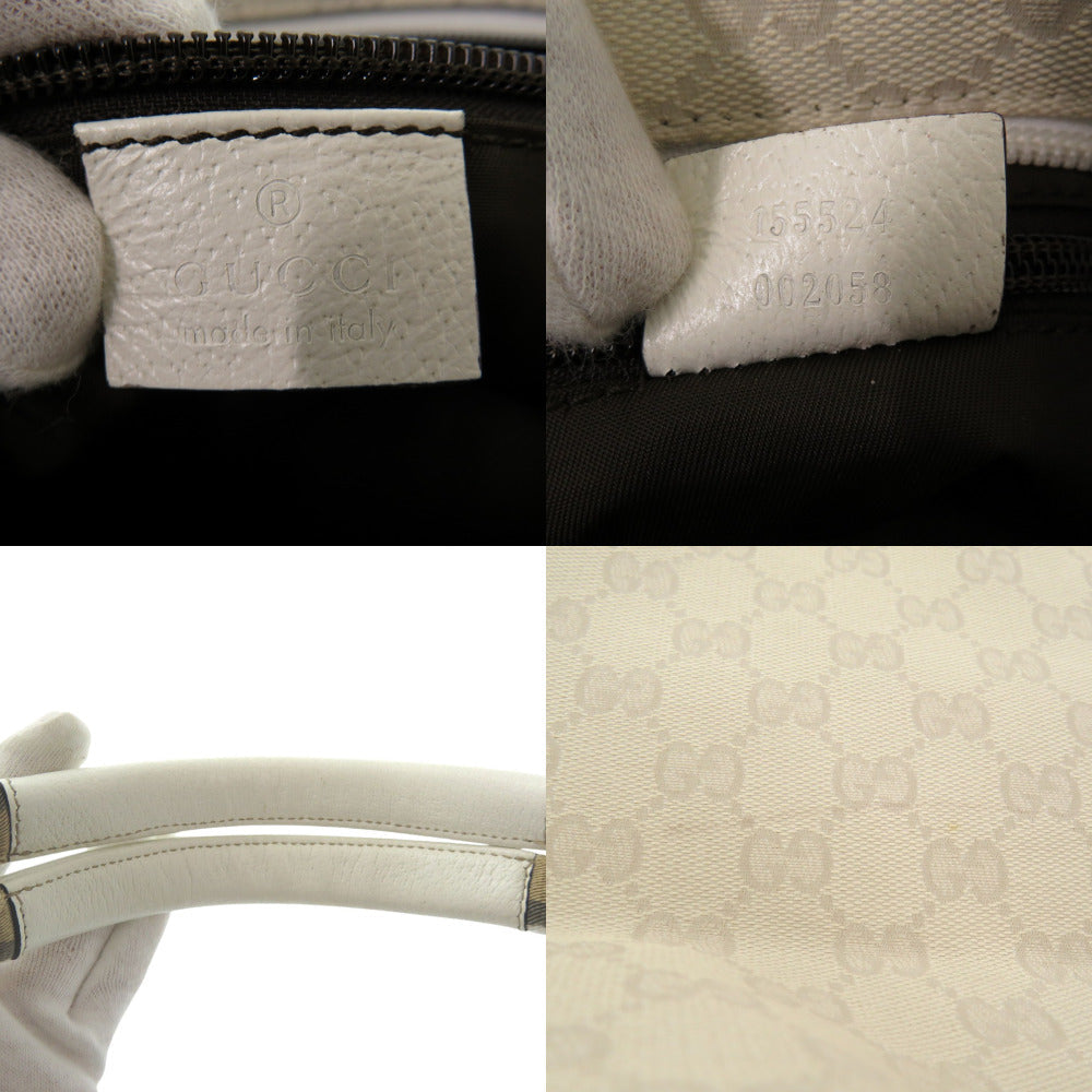 GUCCI Tote Bag 155524 GG canvas Ivory Sherry line