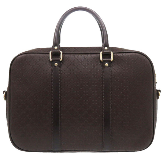 GUCCI Business bag 344357 leather Brown Diamante Briefcase