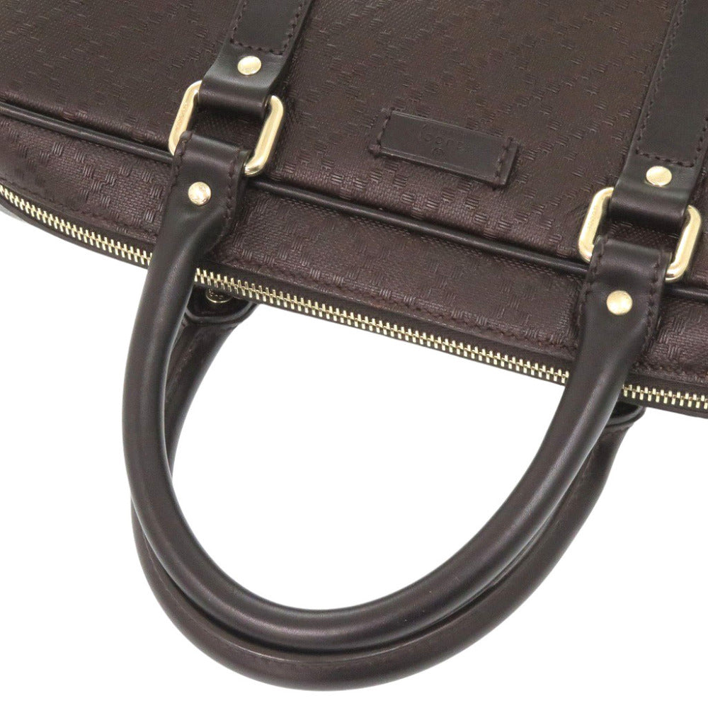 GUCCI Business bag 344357 leather Brown Diamante Briefcase