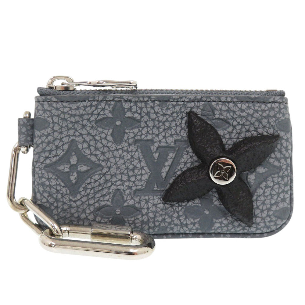 LOUIS VUITTON Coin case M81602 leather Grigranite Taurillon Clemence Climbing Pochette Cre
