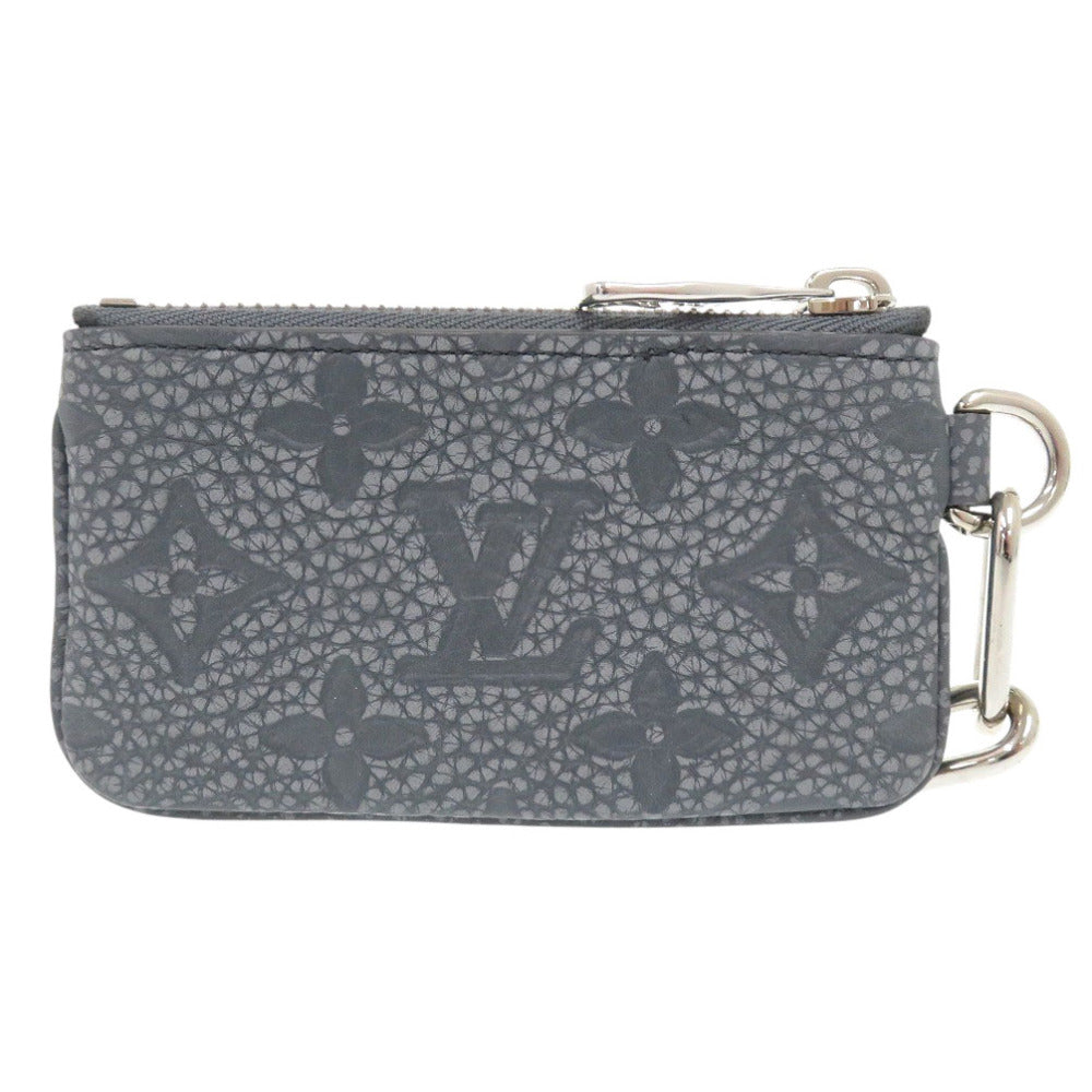 LOUIS VUITTON Coin case M81602 leather Grigranite Taurillon Clemence Climbing Pochette Cre