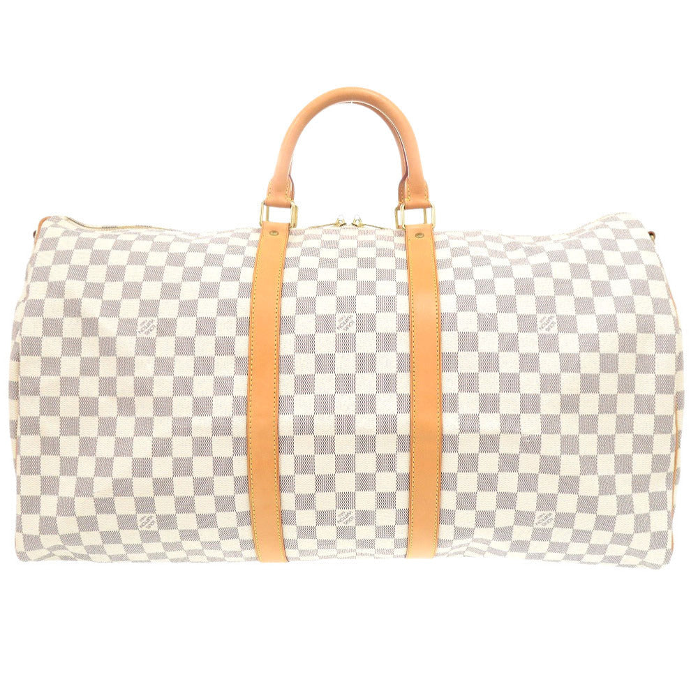 LOUIS VUITTON Boston Duffel bag N41429 Damier Azur Canvas white Keepall bandouliere55