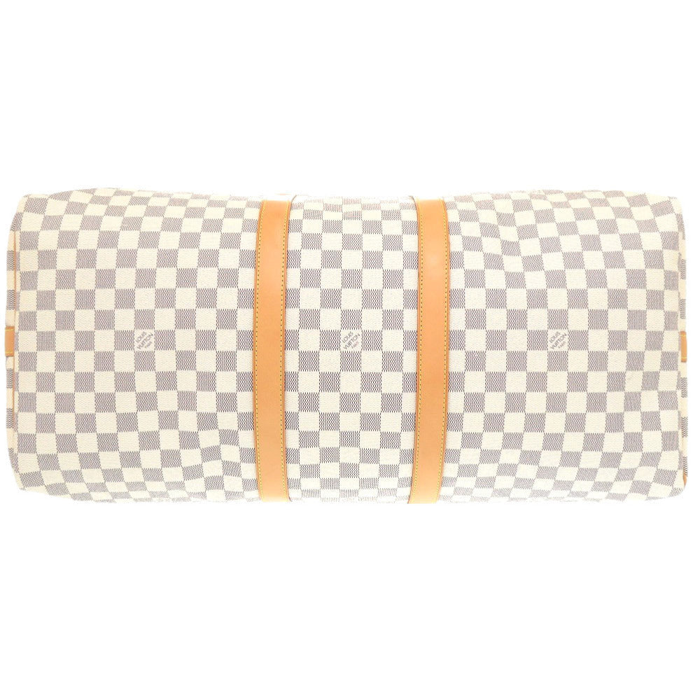 LOUIS VUITTON Boston Duffel bag N41429 Damier Azur Canvas white Keepall bandouliere55
