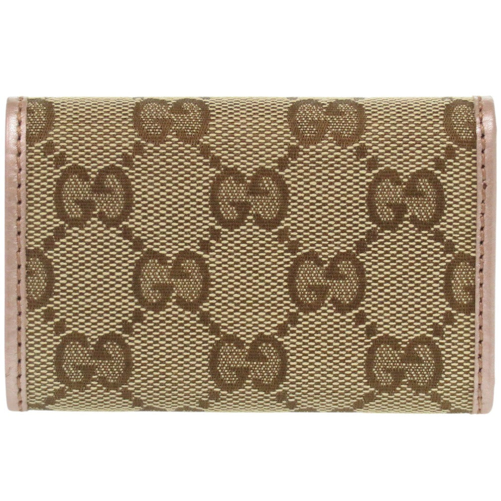 GUCCI Key case Key holder  257217 GG canvas beige Lovely heart