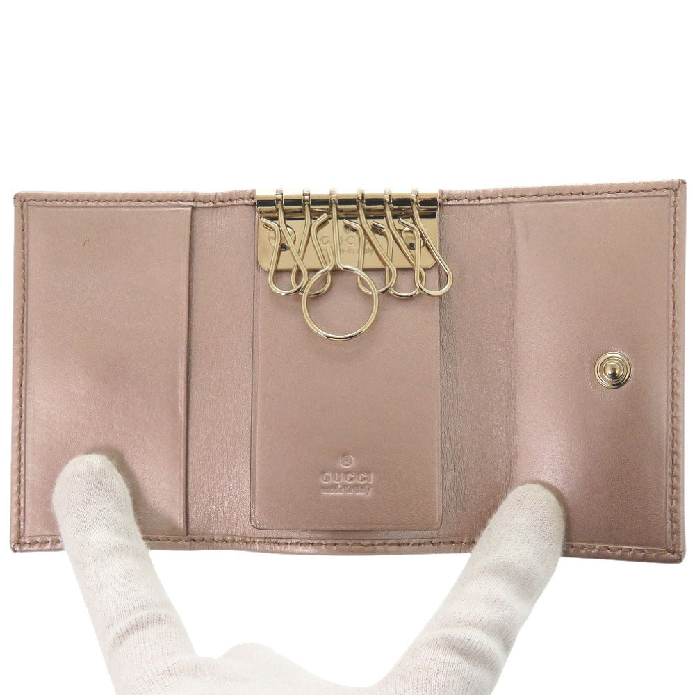 GUCCI Key case Key holder  257217 GG canvas beige Lovely heart