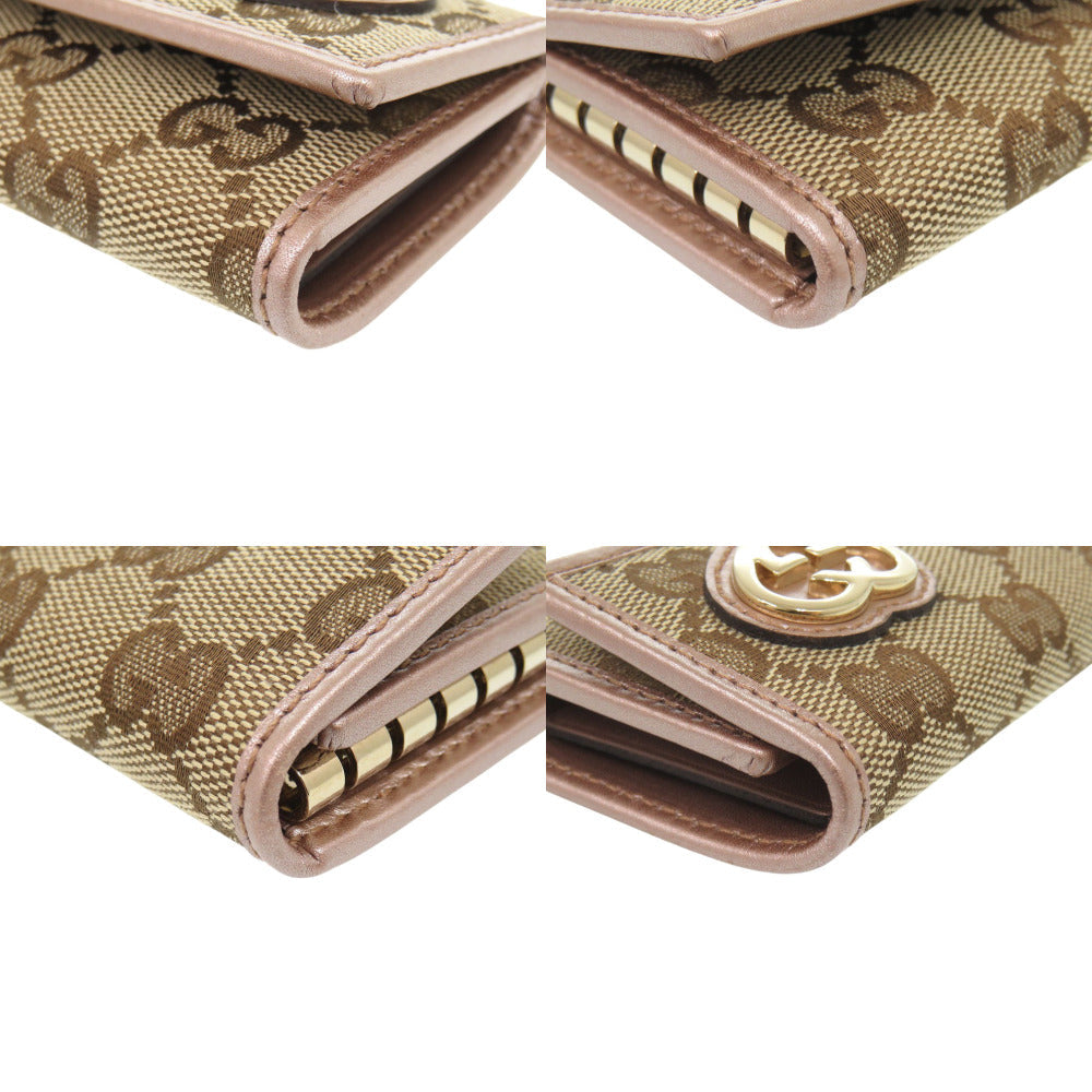 GUCCI Key case Key holder  257217 GG canvas beige Lovely heart