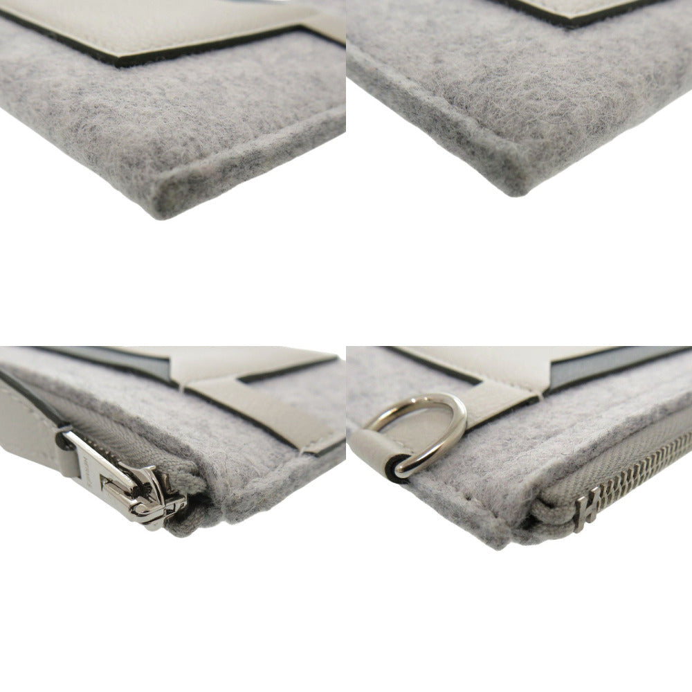 HERMES Pouch Epsom, felt gray Toudou Pouch