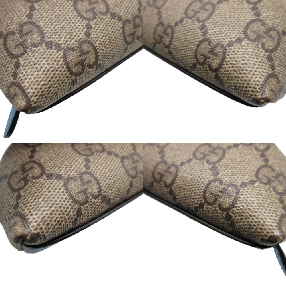 GUCCI pencil case 662129 GG Supreme, Leather Brown