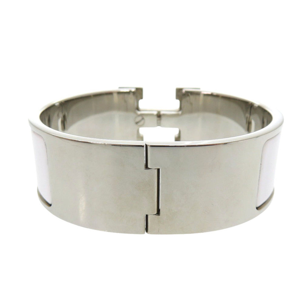 HERMES bracelet metal white Click crack GM
