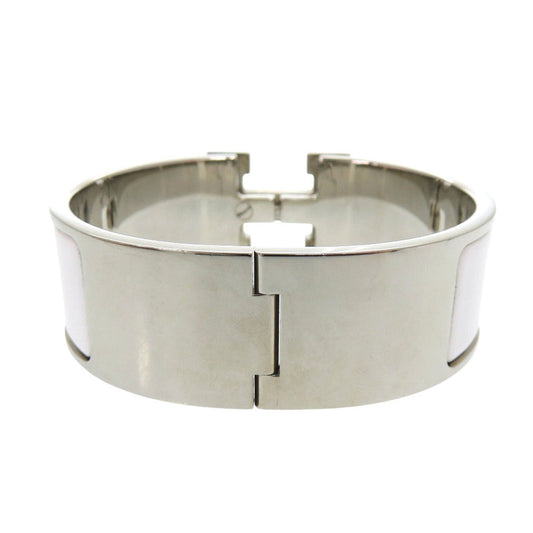 HERMES bracelet metal white Click crack GM