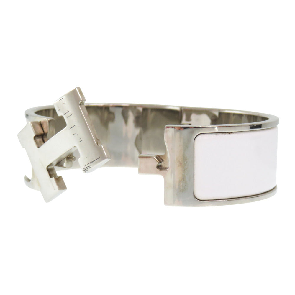 HERMES bracelet metal white Click crack GM