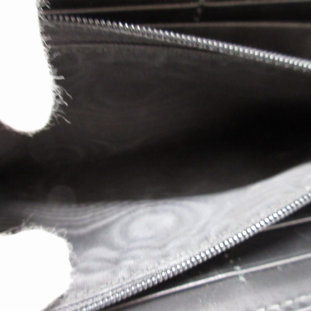 GUCCI Long Wallet Purse 410102 leather black Guccisima