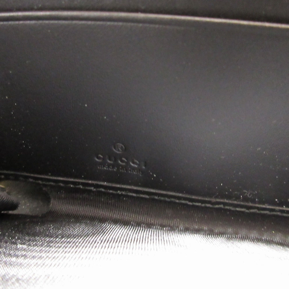 GUCCI Long Wallet Purse 410102 leather black Guccisima