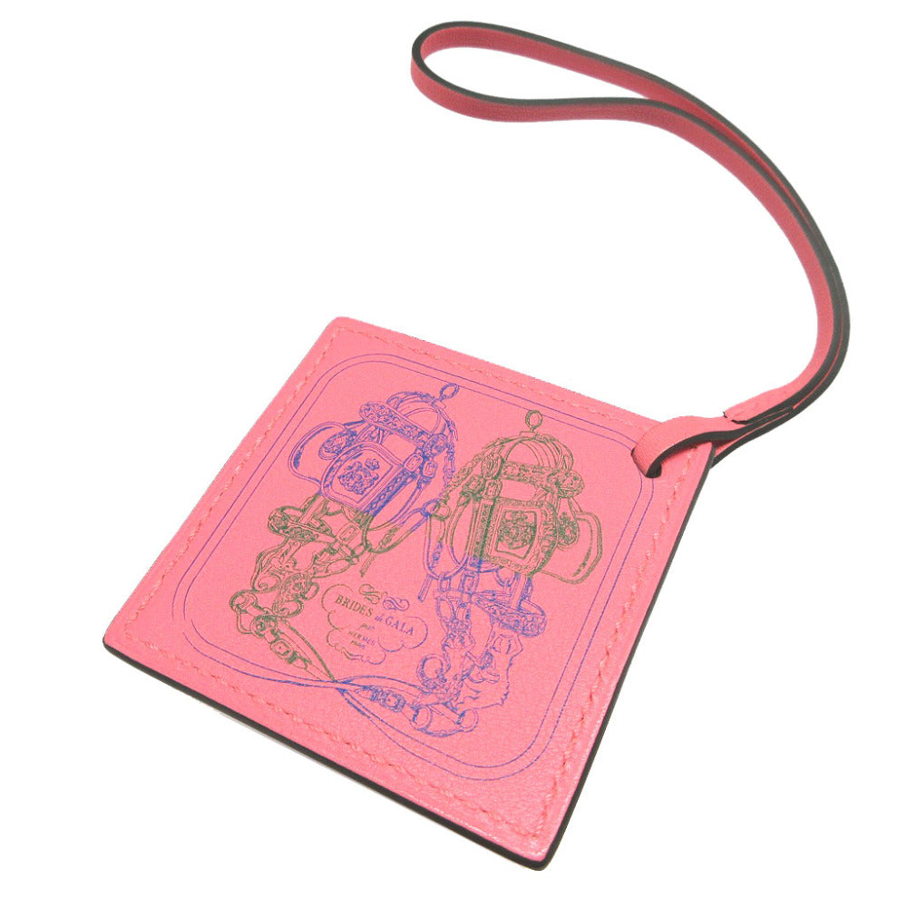 HERMES key ring Vaux Swift Roseet Carenano BRIDES de GALA unisex(Unisex) Used