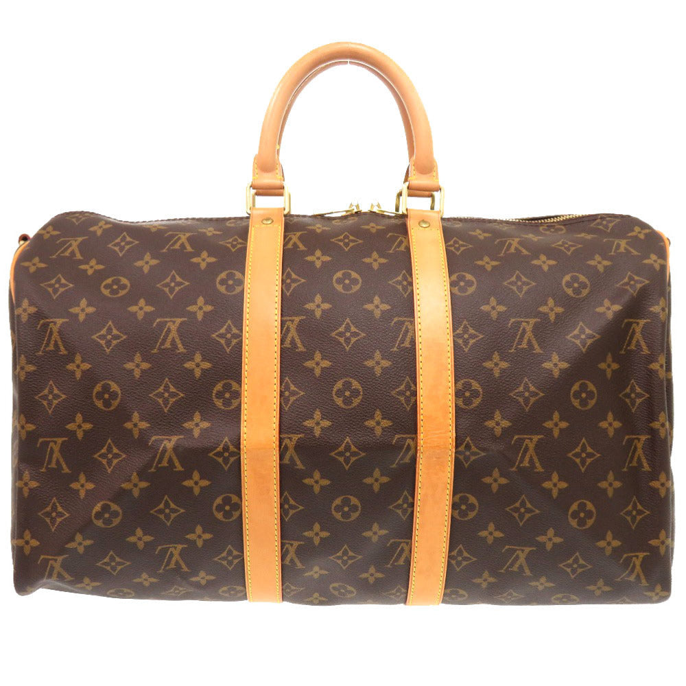 LOUIS VUITTON Boston Duffel bag M41418 Monogram canvas Brown Monogram Keepall bandouliere45 mens Used