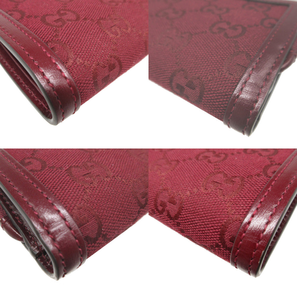 GUCCI Bifold Wallet 790036 GG canvas, leather Bordeaux