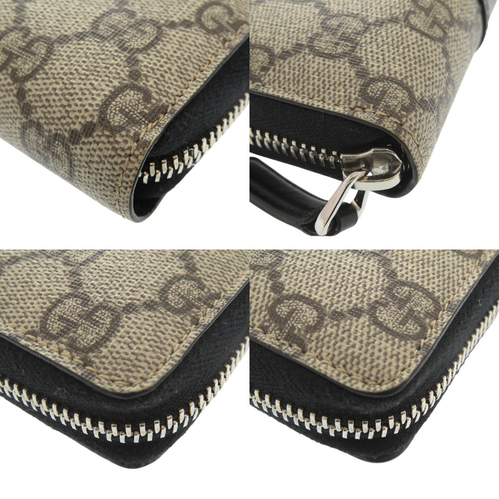 GUCCI Long Wallet Purse 451249 GG Supreme, Leather beige