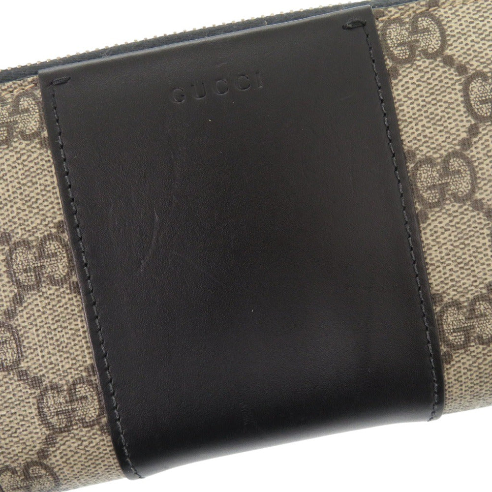 GUCCI Long Wallet Purse 451249 GG Supreme, Leather beige
