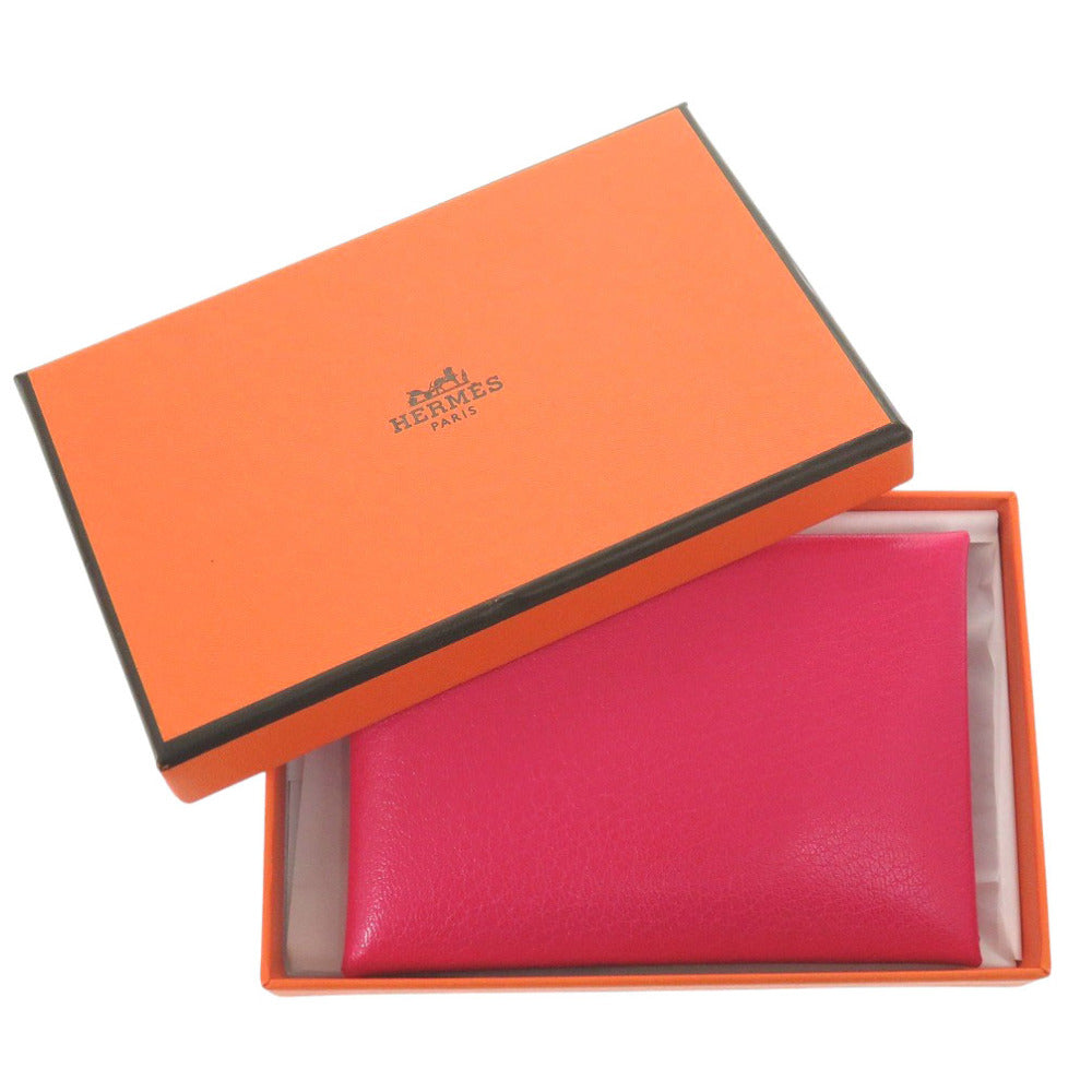 HERMES Coin case Epsom Rose Extreme Calvi duo