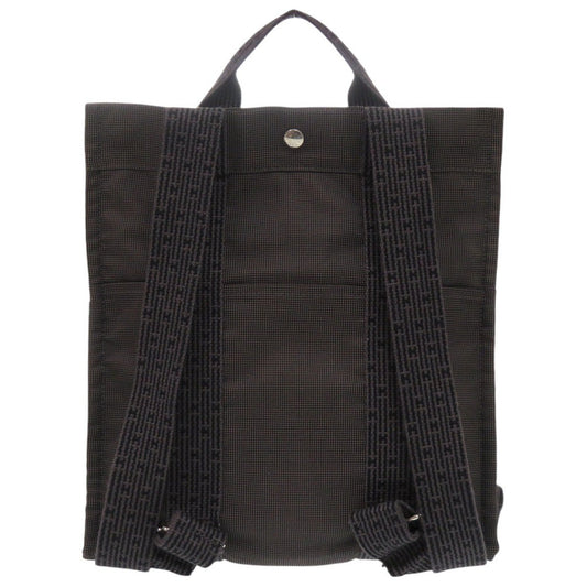 HERMES Backpack Nylon canvas gray Her Line Ad MM