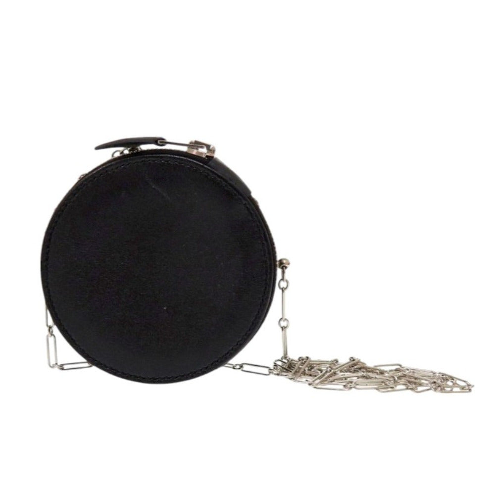 HERMES Shoulder Bag Calfskin black Villandry Micro
