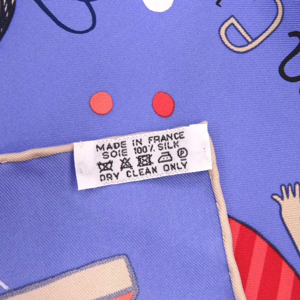 HERMES scarf silk blue Carre90 Les Confessions Confessions