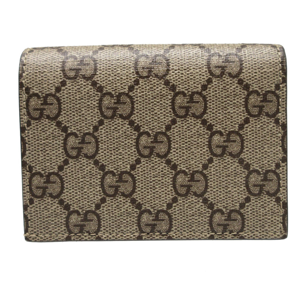 GUCCI Bifold Wallet 701009 GG Supreme, Leather beige