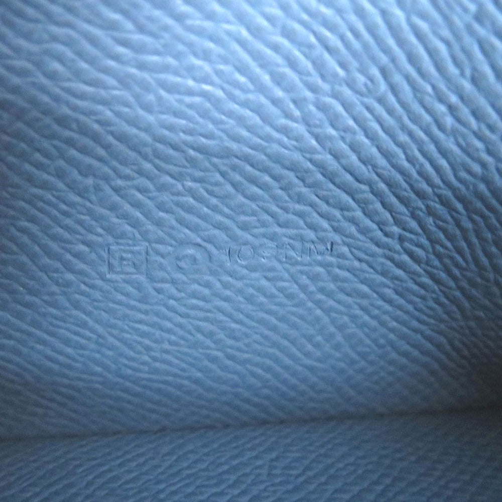 HERMES Long Wallet Purse Epsom Blue gene Beansufla