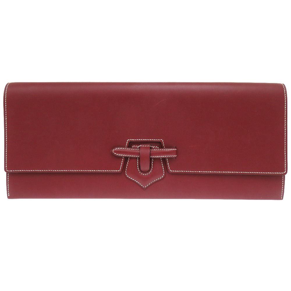HERMES Clutch bag Vaux Chamonix Rouge ash Women(Unisex) Used