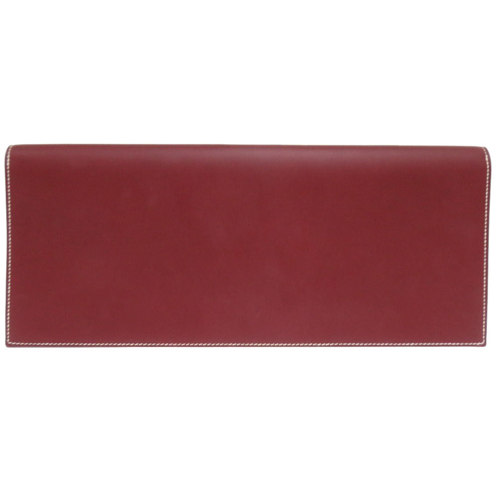 HERMES Clutch bag Vaux Chamonix Rouge ash Women(Unisex) Used