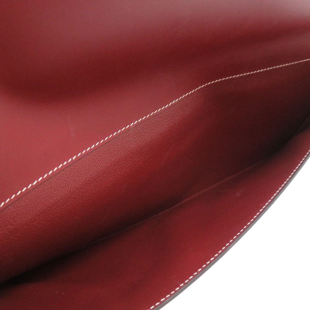 HERMES Clutch bag Vaux Chamonix Rouge ash Women(Unisex) Used