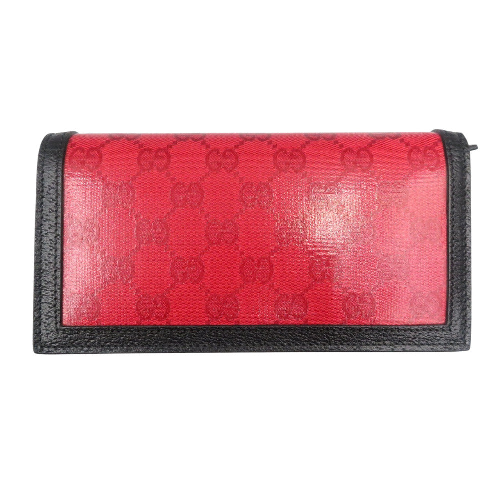 GUCCI Long Wallet Purse 621892 Crystal GG Red GUCCIxadidas Women Used
