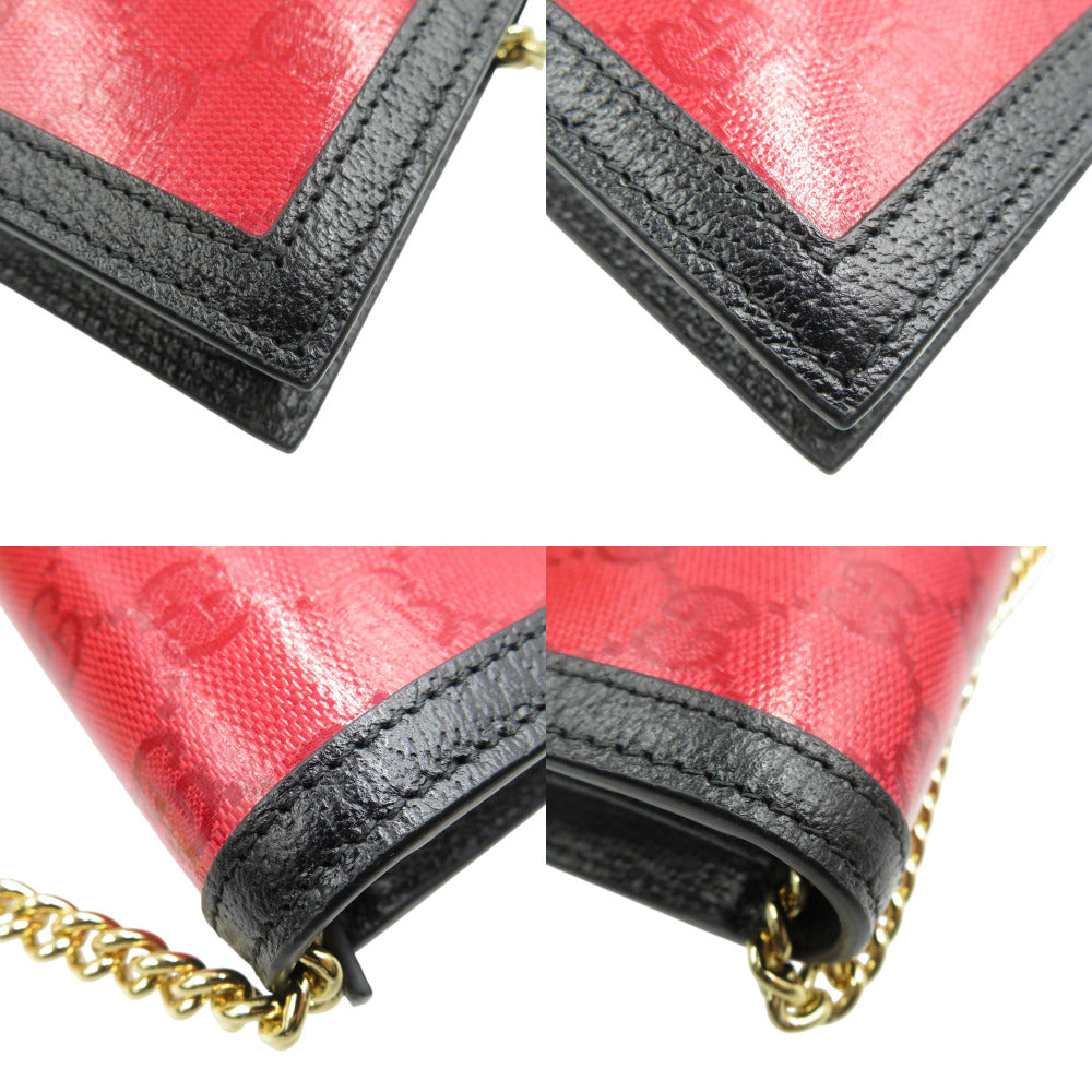 GUCCI Long Wallet Purse 621892 Crystal GG Red GUCCIxadidas Women Used