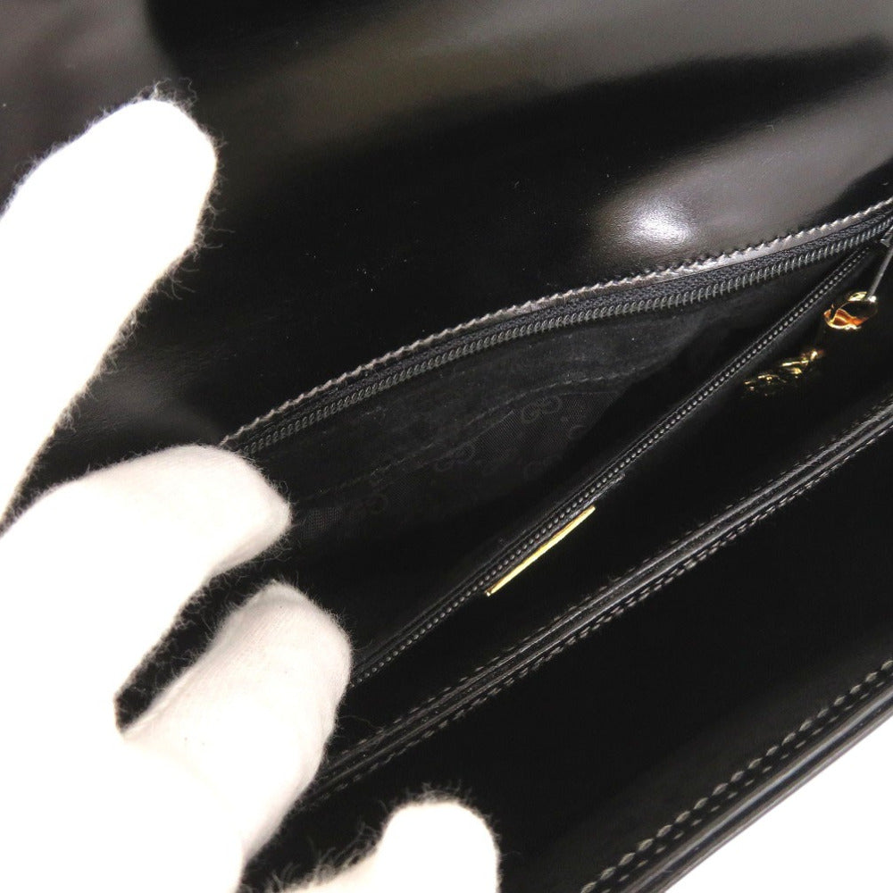 GUCCI Handbag leather black