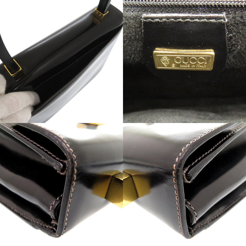 GUCCI Handbag leather black