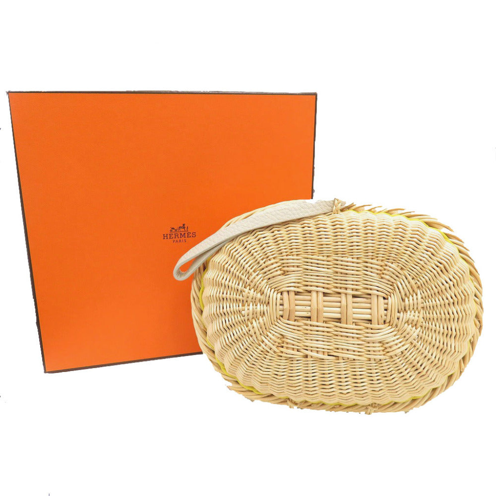 HERMES Clutch bag Straw, Taurillon Clemence Kle Petite H Minodiaire