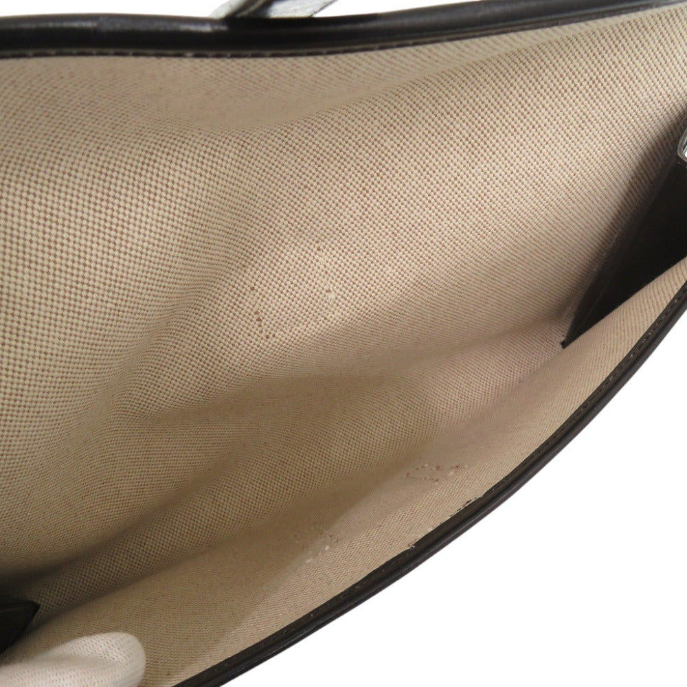 HERMES Clutch bag Box scarf black Jige PM White stitch