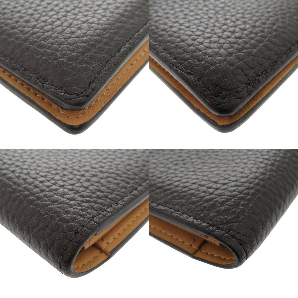 LOUIS VUITTON Bifold Wallet M81330 leather Noir Vertical Wallet Capucines