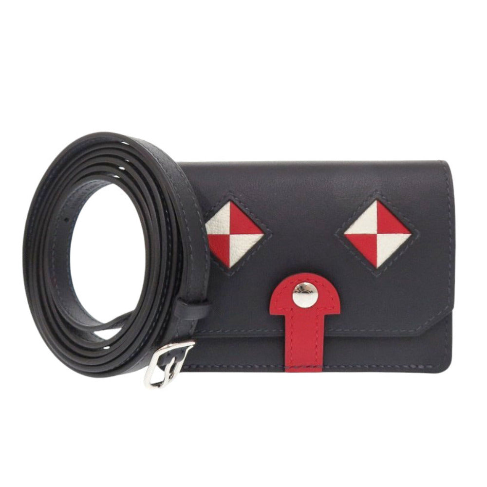 HERMES Card Case Swift, Chevre Cavan cyan