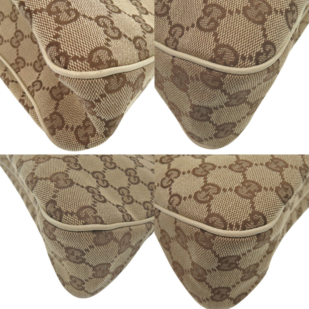 GUCCI Tote Bag 121023 GG canvas, leather beige