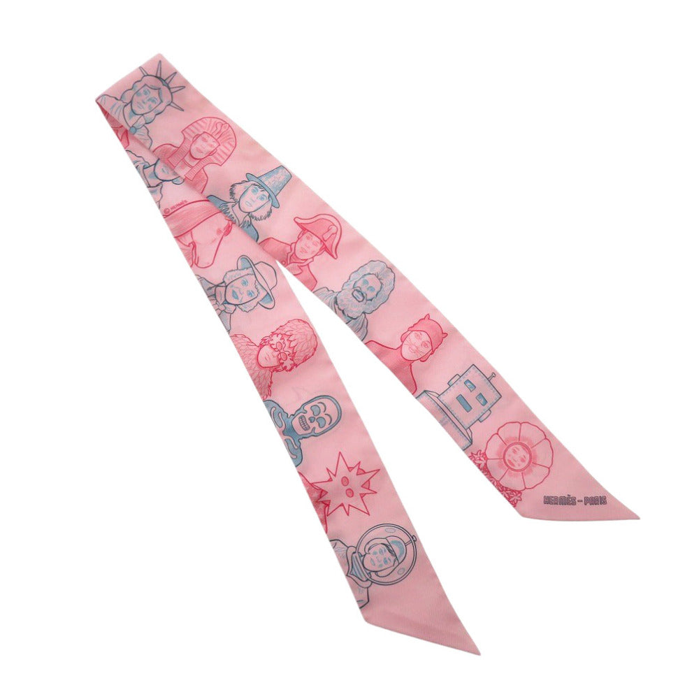 HERMES scarf 063780S silk Roseper Twilly DRESSE CODE Women Used