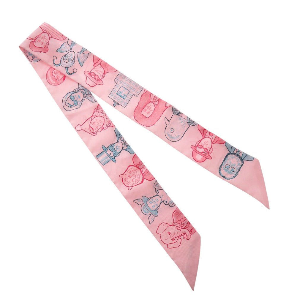HERMES scarf 063780S silk Roseper Twilly DRESSE CODE Women Used