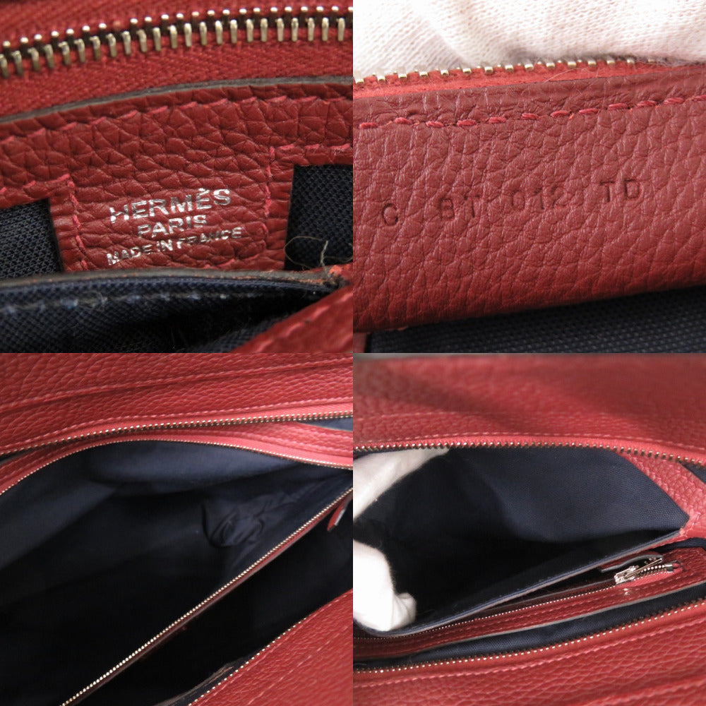 HERMES Tote Bag Togo Rouge grena Porto Document City News