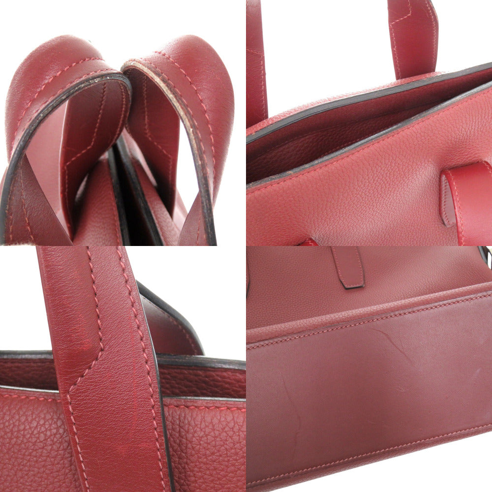 HERMES Tote Bag Togo Rouge grena Porto Document City News