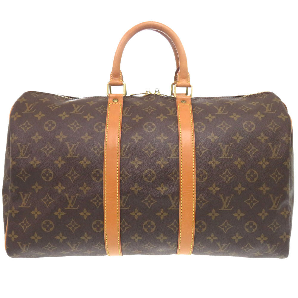 LOUIS VUITTON Boston Duffel bag M41428 Monogram canvas Brown Monogram Keepall 45 mens Used