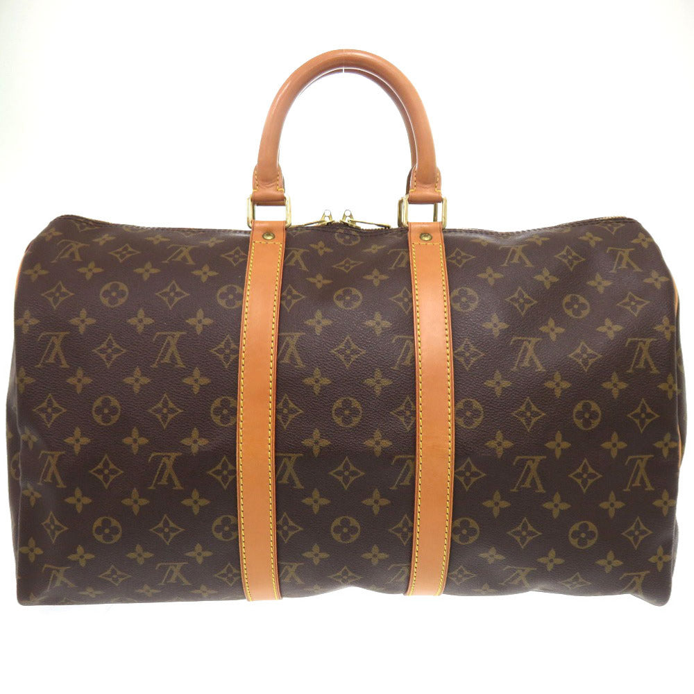 LOUIS VUITTON Boston Duffel bag M41428 Monogram canvas Brown Monogram Keepall 45 mens Used