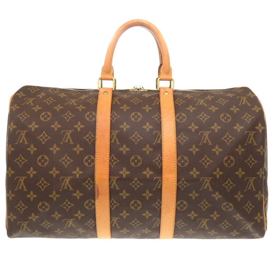LOUIS VUITTON Boston Duffel bag M41428 Monogram canvas Brown Monogram Keepall 45 mens Used