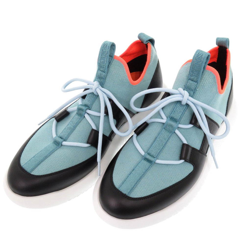 HERMES sneakers leather blue Duel 40